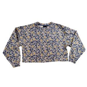 Vans Deco Ditzy Cropped Floral Sweatshirt Size M